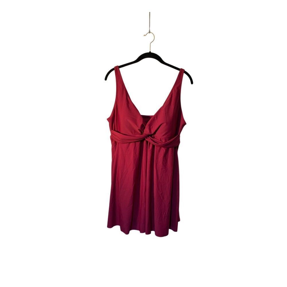 Simply fit women’s pink swim dress beach swim 1X